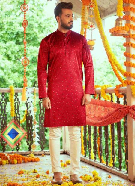 Maroon Colour Raas Vol 6 Shubh Kala Latest Designer Navratri Special Silk Mens Wear Kurta Collection 2132